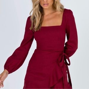 Princess Polly Mini Dress in Maroon